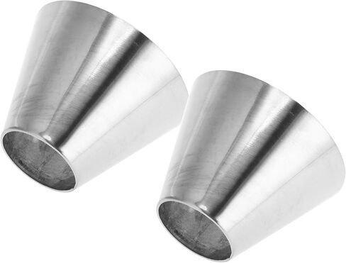 Motoforti Mandrel Exhaust Bend Elbow Concentric Reducer Car Exhaust Pipe Tubing Piping Adapter 1.5" OD to 3" OD 304 Stainless Steel Silver Tone 2 Pcs in Saudi Arabia