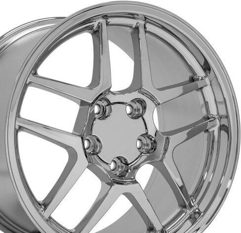 حافة OE Wheels LLC مقاس 18 بوصة تناسب عجلة Corvette C5 Z06 CV04 18x10.5 عجلة كروم هولاندر 5147 in Saudi Arabia