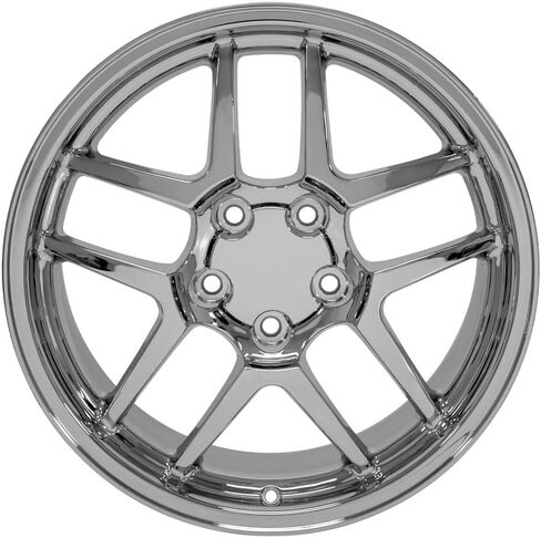 حافة OE Wheels LLC مقاس 18 بوصة تناسب عجلة Corvette C5 Z06 CV04 18x10.5 عجلة كروم هولاندر 5147 in Saudi Arabia