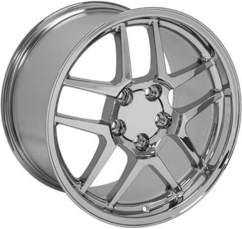 حافة OE Wheels LLC مقاس 18 بوصة تناسب عجلة Corvette C5 Z06 CV04 18x10.5 عجلة كروم هولاندر 5147 in Saudi Arabia