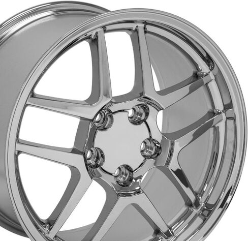حافة OE Wheels LLC مقاس 18 بوصة تناسب عجلة Corvette C5 Z06 CV04 18x10.5 عجلة كروم هولاندر 5147 in Saudi Arabia