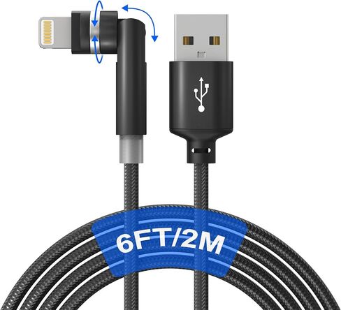 Coiled Lightning Cable Apple Carplay Cord [Apple MFi Certified] Short iPhone Car Charger Cable White with Data Sync, Retractable iPhone Charger Cord for iPhone/Pad/Pod, White in Saudi Arabia