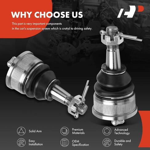 A-Premium 2 x Front Lower Ball Joint, Compatible with Chevrolet Corvette 1997-2019 & Cadillac XLR 2004-2009 & Pontiac Solstice 2006-2007 in Saudi Arabia