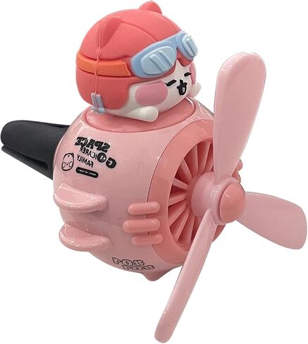 Pilot Duckling Car Dashboard Air Vent Trim Clip, Cute Cartoon Car Rotating Propeller Air Freshener Outlet Decoration, Cool Automotive Interior Perfume Diffuser Ornament Accessories (Duck) in Saudi Arabia