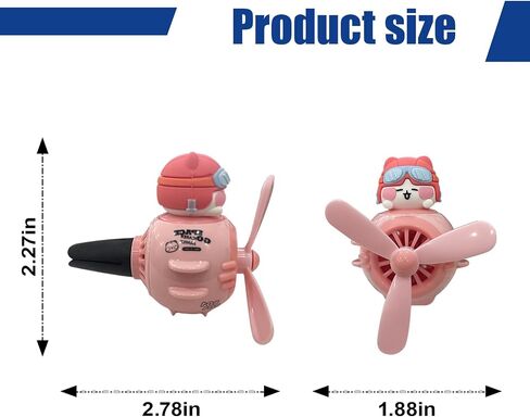Pilot Duckling Car Dashboard Air Vent Trim Clip, Cute Cartoon Car Rotating Propeller Air Freshener Outlet Decoration, Cool Automotive Interior Perfume Diffuser Ornament Accessories (Duck) in Saudi Arabia