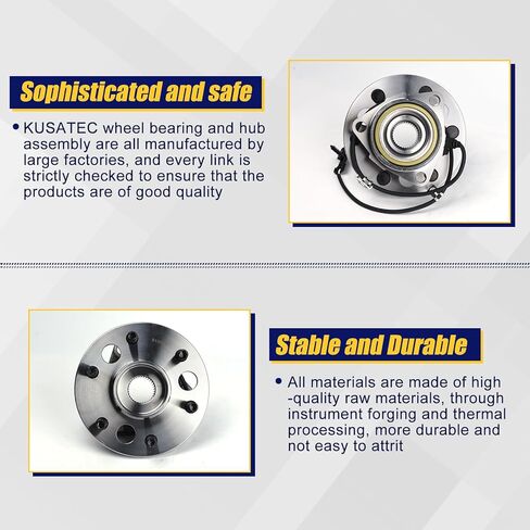 KUSATEC 515024 Front Wheel Bearing and Hub Assembly Compatible with 1999-2000 Cadillac Escalade, 1995-2000 Chevy GMC K1500 K2500 Suburban Tahoe Yukon, 6 Lug Bolts w/ABS in Saudi Arabia
