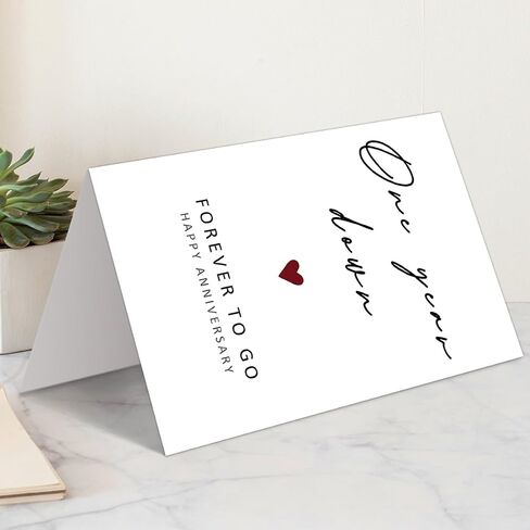 Happy 1st Anniversary Card, Funny 1 Year Anniversary Card, 1st Wedding Anniversary Card for Wife Husband, One Year Card for Girlfriend Boyfriend in Kuwait
