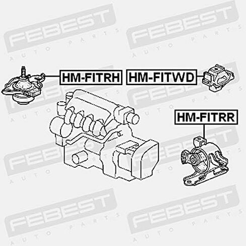 حامل المحرك الخلفي 4Wd فبراير HM-FITWD Oem 50810-SCD-003 in Saudi Arabia