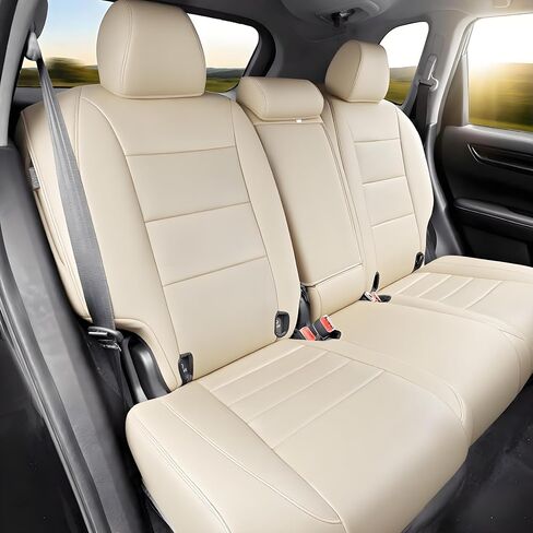 غطاء مقعد CRV مناسب حسب الطلب لسيارة Honda CR-V 2023-2026 LX EX EX-L Sport Touring Hybrid، جلد صناعي، مجموعة كاملة من صفين، (أسود) in Kuwait