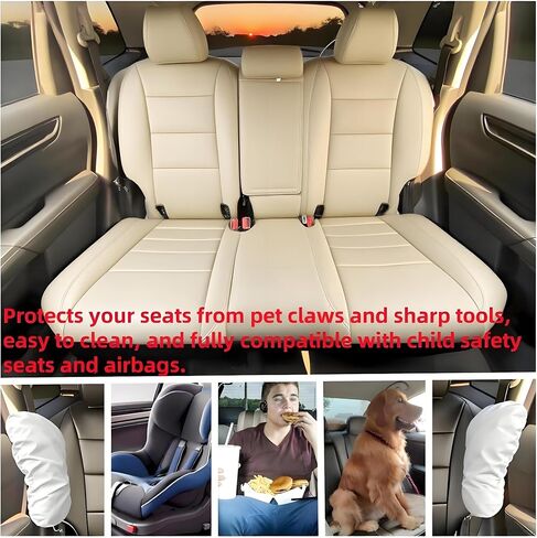 غطاء مقعد CRV مناسب حسب الطلب لسيارة Honda CR-V 2023-2026 LX EX EX-L Sport Touring Hybrid، جلد صناعي، مجموعة كاملة من صفين، (أسود) in Kuwait
