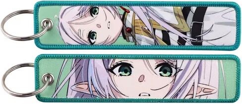 Pinstant Frieren Beyond Journey's End Anime Manga Himmel Keychain Key Tag Chain Fob Ring in Saudi Arabia