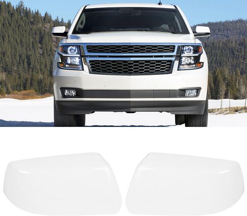 Moonlinks Compatible with Chevy Tahoe/Suburban GMC Yukon/Yukon XL 2015-2020 Mirror Cover, Glossy Black Left&Right Side Clip-on Mirror Cap Without Turn Signal for Cadillac Escalade 2015-2019 in Saudi Arabia