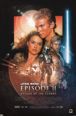 Trends International 24X36 Star Wars: Attack Of The Clones - ملصق حائط من ورقة واحدة، 24 بوصة × 36 بوصة، إصدار ممتاز غير مؤطر in Saudi Arabia