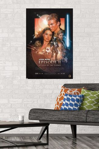 Trends International 24X36 Star Wars: Attack Of The Clones - ملصق حائط من ورقة واحدة، 24 بوصة × 36 بوصة، إصدار ممتاز غير مؤطر in Saudi Arabia