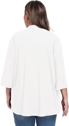 سترة OLRIK النسائية ذات الحجم الكبير 3/4 الأكمام خفيفة الوزن 2025 مفتوحة من الأمام in Kuwait