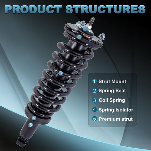 زوج أمامي كامل تبختر 171347L 171347R متوافق مع 2000-2006 Toyota Tundra Shock Coil Spring Assembly (مجموعة من 2) in Saudi Arabia