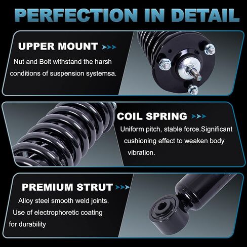 زوج أمامي كامل تبختر 171347L 171347R متوافق مع 2000-2006 Toyota Tundra Shock Coil Spring Assembly (مجموعة من 2) in Saudi Arabia