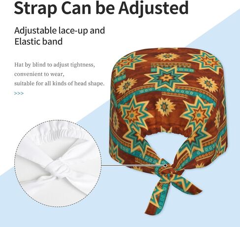 Women Men Working Cleaning Caps Nurses Adjustable Working Cap Tie Back Hats in Saudi Arabia
