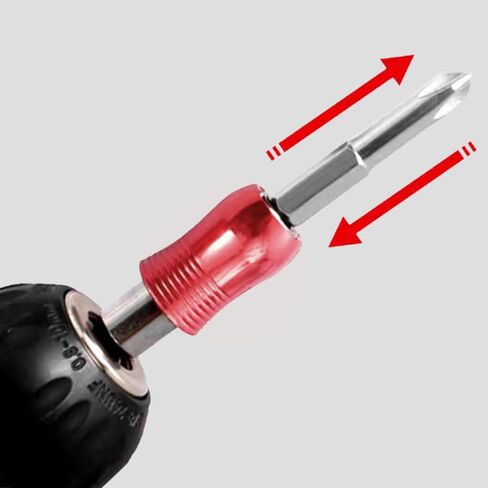 3pcs Red Quick Release Magnetic Drill Bit Holder Set, Drill Bit Clamp for 0.07-0.15-0.24 inch and 2.36-3.94 inch Length Drill Bits in Saudi Arabia
