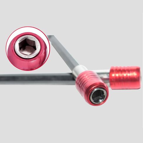 3pcs Red Quick Release Magnetic Drill Bit Holder Set, Drill Bit Clamp for 0.07-0.15-0.24 inch and 2.36-3.94 inch Length Drill Bits in Saudi Arabia
