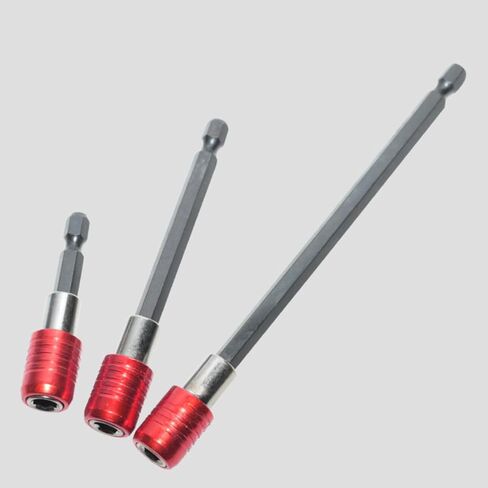 3pcs Red Quick Release Magnetic Drill Bit Holder Set, Drill Bit Clamp for 0.07-0.15-0.24 inch and 2.36-3.94 inch Length Drill Bits in Saudi Arabia