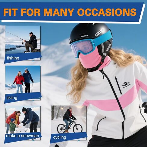 Balaclava Ski Mask Winter Face Mask for Men Women - Warm,Breathable,Windproof Gear for Cold Weather for Skiing in Kuwait
