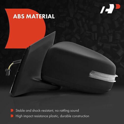 مرآة باب كهربائية جانبية للسائق من A-Premium - متوافقة مع Mitsubishi Mirage 2015-2022، Mirage G4 2017-2022 - مرآة رؤية خلفية خارجية غير قابلة للطي يدويًا باللون الأسود مع إشارة الانعطاف - استبدال # 7632B805 in Saudi Arabia