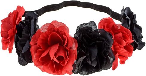 Delicate Dew Rose Flower Headband Floral Crown Mexican Hair Wreath (Christmas) in Kuwait