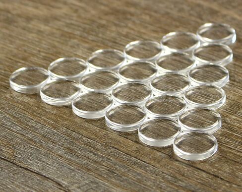 CleverDelights 4" Round Glass Tile - Clear Flat 4 Inch Circle in Saudi Arabia