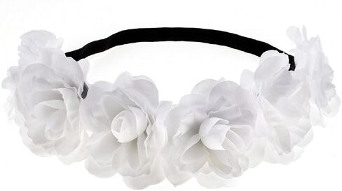 Delicate Dew Rose Flower Headband Floral Crown Mexican Hair Wreath (Christmas) in Kuwait