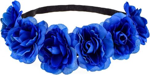 Delicate Dew Rose Flower Headband Floral Crown Mexican Hair Wreath (Christmas) in Kuwait