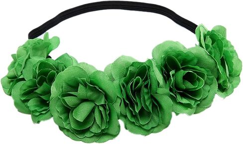 Delicate Dew Rose Flower Headband Floral Crown Mexican Hair Wreath (Christmas) in Kuwait