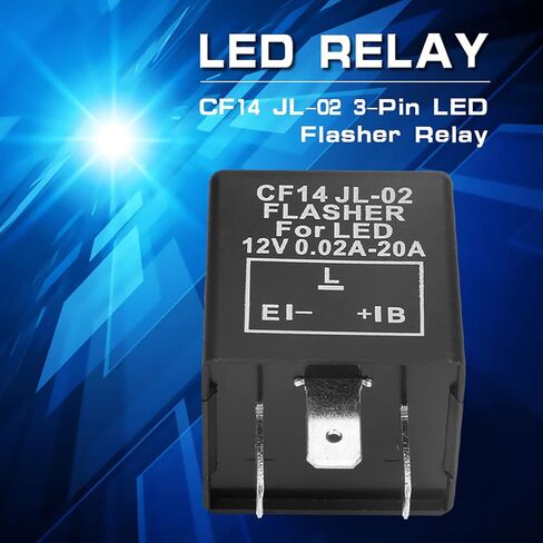 CF14 JL-02 3-Pin LED Flasher Flash Relay، مقاوم للماء، مقاوم للغبار، تثبيت فلاش فائق، 12 فولت مع تركيب بسيط، مناسب لمشاكل الإضاءة الانعطاف in Saudi Arabia