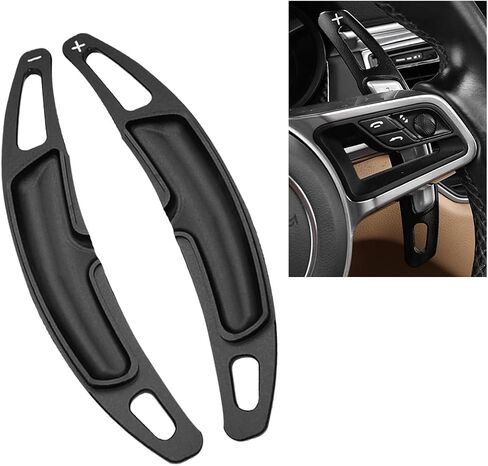 SANRILY Silver Aluminum Steering Wheel Paddle Shifter Extension Fit for Porsche Panamera Macan Cayenne 911 718 918 Spyder Boxster,2018 Panamera(New energy) Paddle Shifter Extension Accessories in Saudi Arabia
