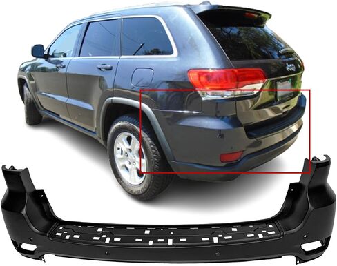 FitParts Compatible With Rear Bumper Cover 2011-2015 Jeep Grand Cherokee Altitude Laredo Limited Overland SRT8 Summit 11-15. New, Primed. With Park Assist Holes. CH1100954 2012 2013 2014 in Saudi Arabia