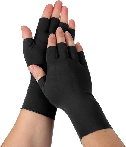 Sun Protection Gloves, Half Finger Summer Hand Protection Gloves Breathable Touchscreen Fingerless in Saudi Arabia