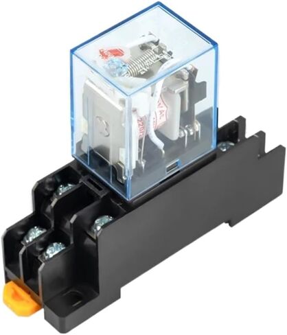 5A MY2NJ MY4NJ Relay Coil General DPDT Micro Mini Electromagnetic Relay Switch with Socket Base LED AC 110V 220V DC 12V 24V(AC220V MY4) in Saudi Arabia