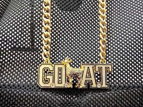 Goat Necklace Hip Hop Goat Pendant Greatest of All Time Turnover Chain For Adults Player Team Football Soccer Baseball Basketball Softball Fantasy Football in Saudi Arabia