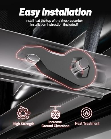 EVIL ENERGY 1-3" Torsion Bar Keys with Shock Extenders Brackets Compatible with 2011-2019 Chevy Silverado GMC Sierra 2500HD/3500HD 4WD, 1-3 inch Adjustable Suspension Front Leveling Lift Kit Black in Saudi Arabia