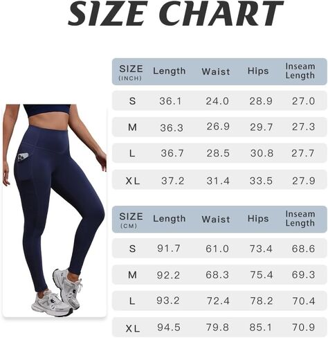 Women High Waist Workout Pants with Pockets Yoga Gym Running Pilates Fitness Leggings Running Pants in Saudi Arabia