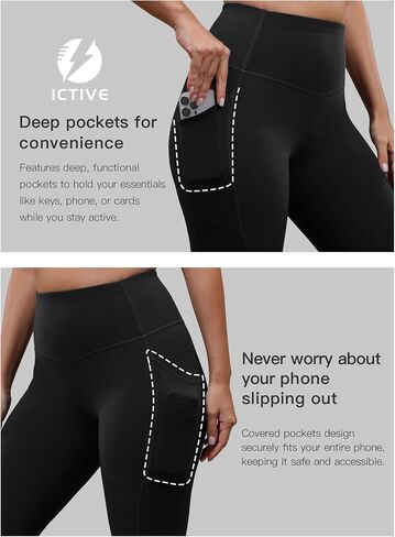 Women High Waist Workout Pants with Pockets Yoga Gym Running Pilates Fitness Leggings Running Pants in Saudi Arabia