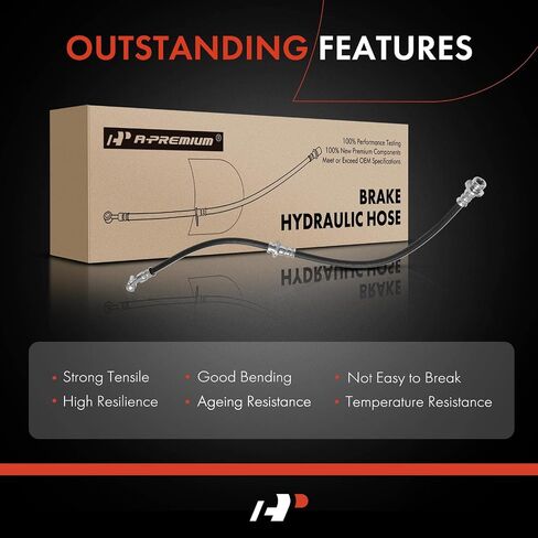 A-Premium Front Passenger Brake Hydraulic Oil Hose Compatible with Select Nissan Models - Murano 2003 2004 2005 2006 2007 -Replace# 46210CA00A in Saudi Arabia