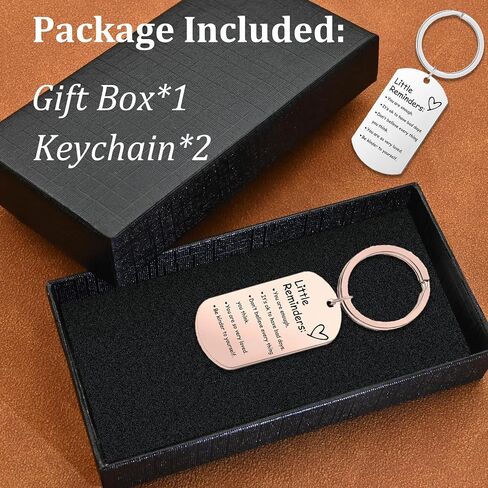 2 Pcs Little Reminders keychains for women Men Gifts Uplifting Mental Health confirmation You Are Enough Keyring Silver & Rose Gold in Saudi Arabia