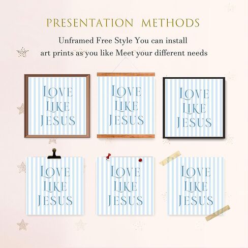 LARTSFRO Coquette Blue Bow Jesus Wall Art Decor Posters, Light Blue Bow Room Bedroom Bathroom Wall Art Decor Aesthetic for Teen Girls Gifts, Inspirational Bible Verses Bow Wall Decor, 10x8 Inch Set of 4 Unframed Bow Pictures in Kuwait