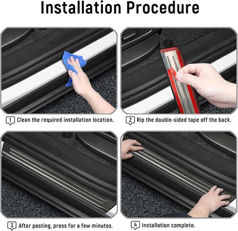 YOJOJOCO 4PCS Door Sill Protector for Honda Pilot 2025 2024 2023 Accessories Black Brushed Stainless Steel Front and Rear Door Car Pedal Kick Guards Protection in Saudi Arabia