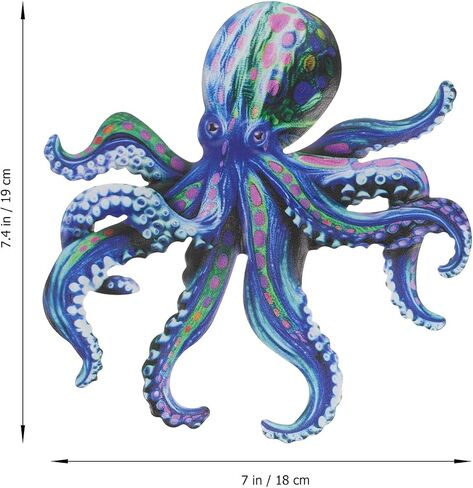 Metal Octopus Wall Art Decor, Iron Simulated Octopus, Large Wall Hanging Sculpture, Ocean Wall Hanging for Dinning Room Office, Blue in Saudi Arabia
