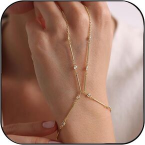 العصرية الذهب أساور اليد للنساء بوهو مجوهرات حزب قابل للتعديل البنصر سوار اليد سلسلة غير تشويه الهدايا in Kuwait