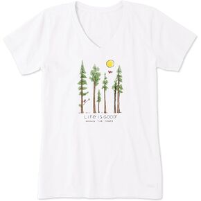 Life is Good Women's Crusher Tee, Short Sleeve Cotton Graphic T-Shirts, Lig Among The Trees in Saudi Arabia