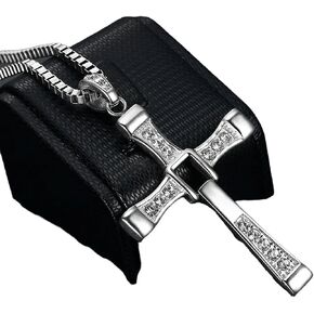 2024 New Stainless Steel Cross Necklace Dominic Toretto Pendant Necklace For Men Jewelry Gifts, As Pic, JASONVOZ-T1-US-T3252 in Saudi Arabia