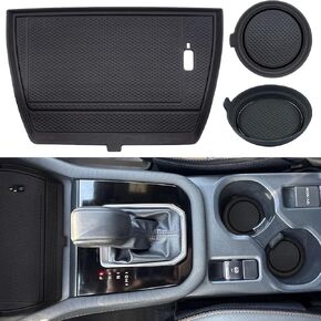 Center Console Liner Fits Subaru Forester Accessories 2025, Cup Holder Mat, Charging Anti-Slip pad, Silicone Protective Interior, Dust-Free Trim, Custom Rubber Decoration Insert (3pcs, Blue) in Kuwait